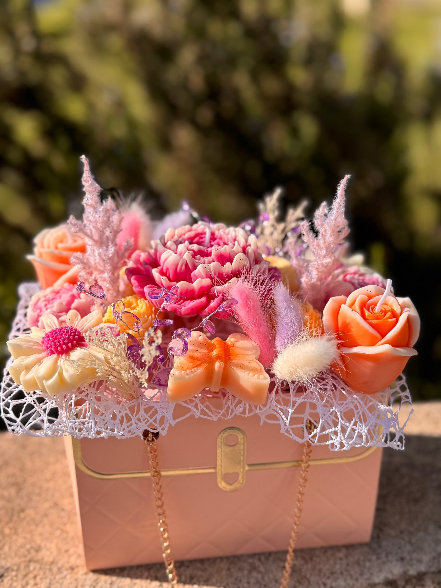 Bouquet de bougie Sac à main