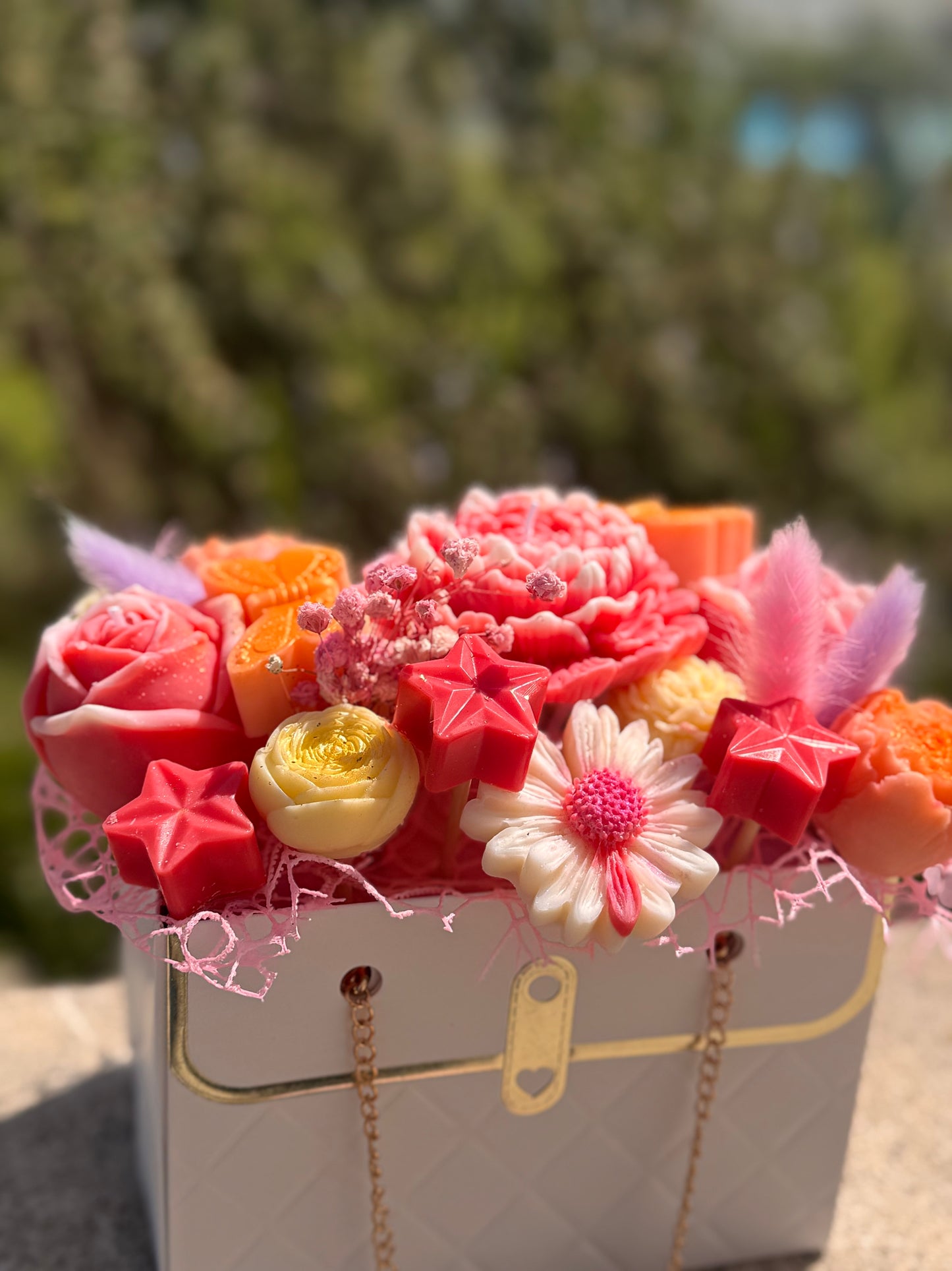 Bouquet de bougie Sac à main