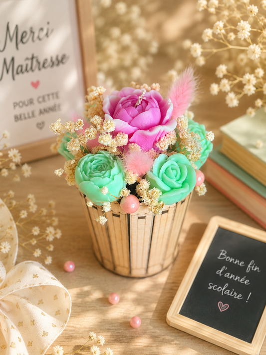 🌸 Pot Crayon Fleuri Parfumé – Édition Fin d’Année Scolaire 🌸