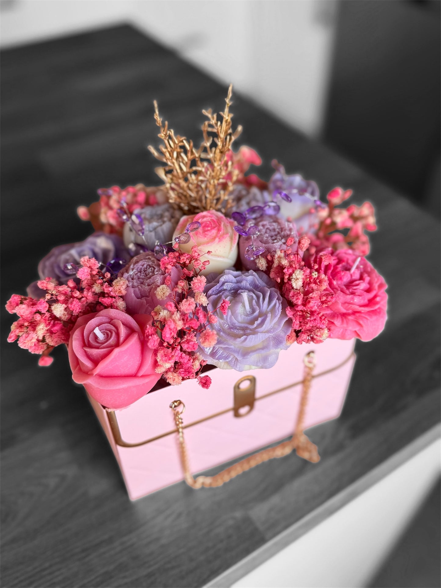 Bouquet de bougie Sac à main
