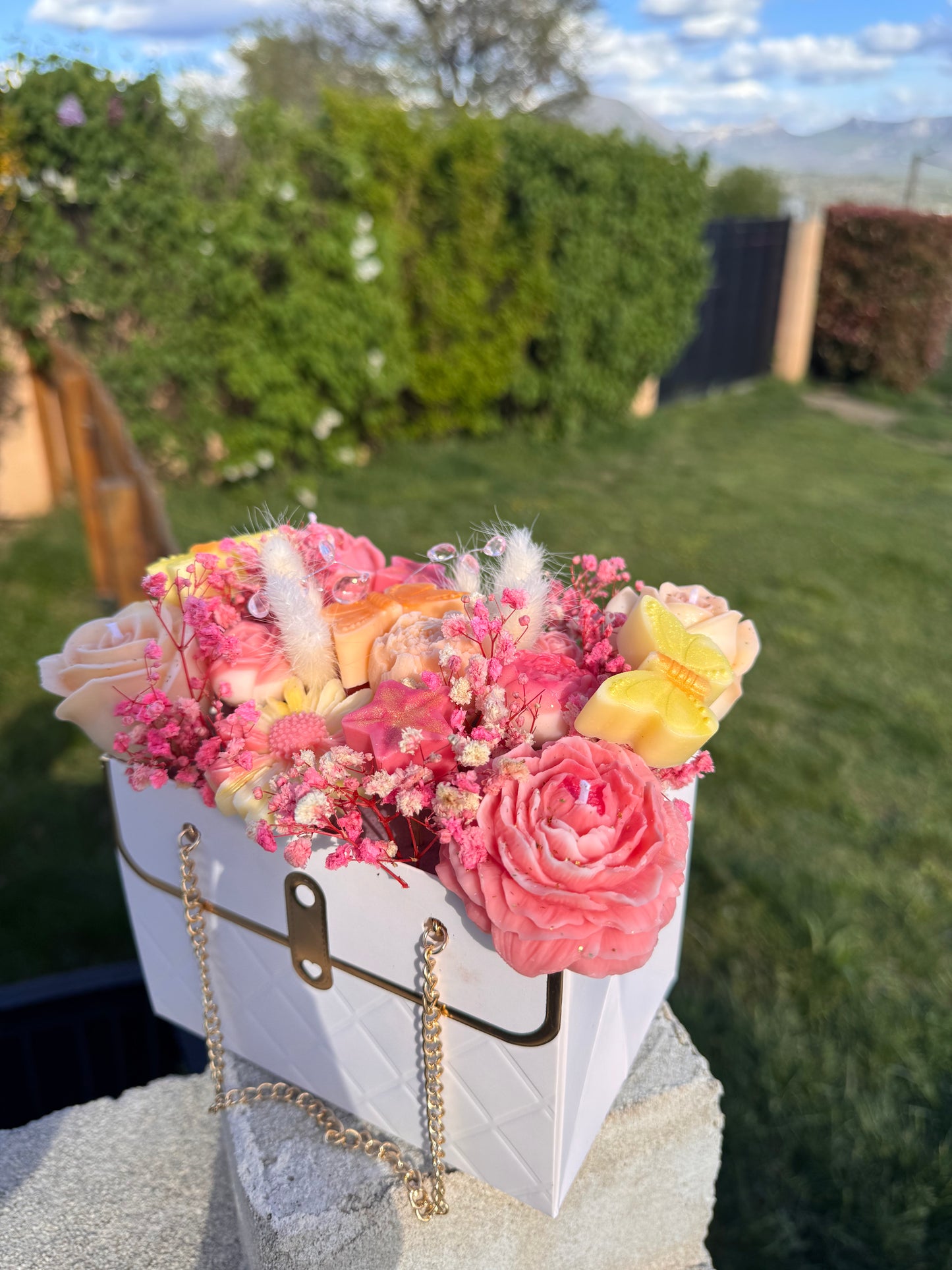 Bouquet de bougie Sac à main