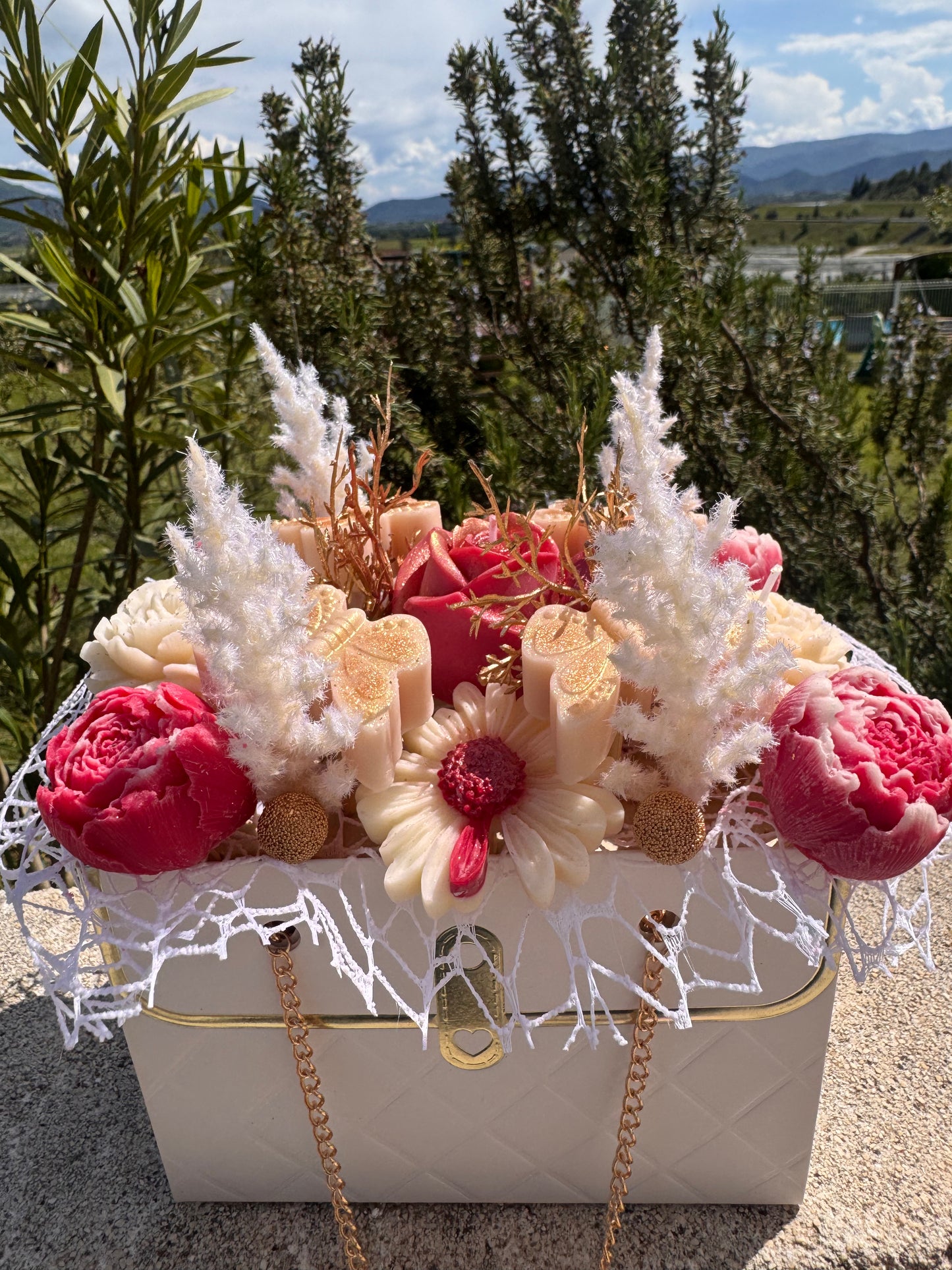 Bouquet de bougie Sac à main