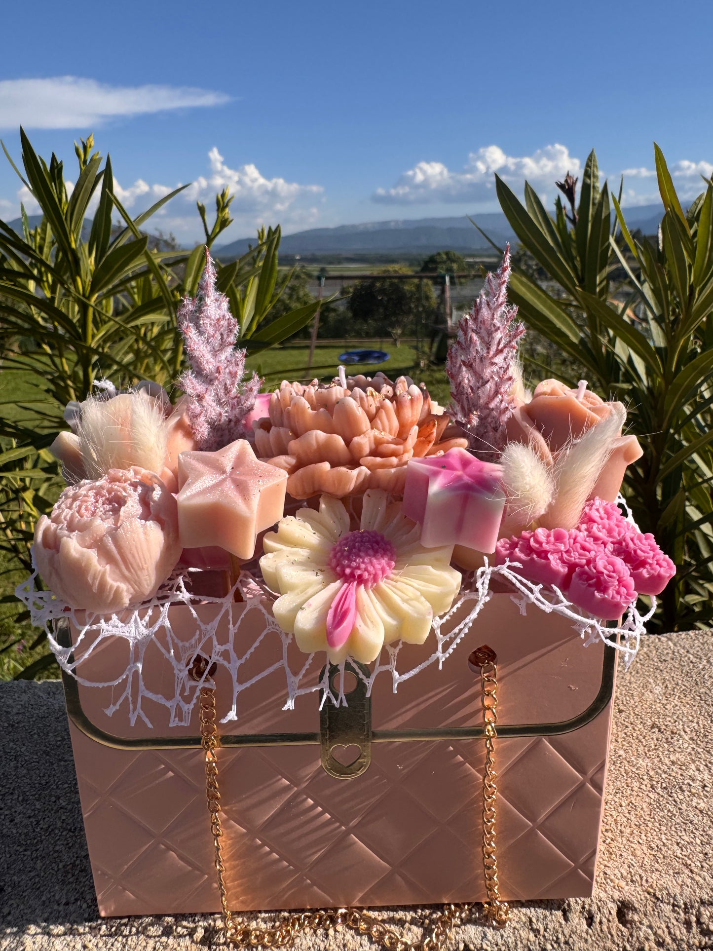 Bouquet de bougie Sac à main