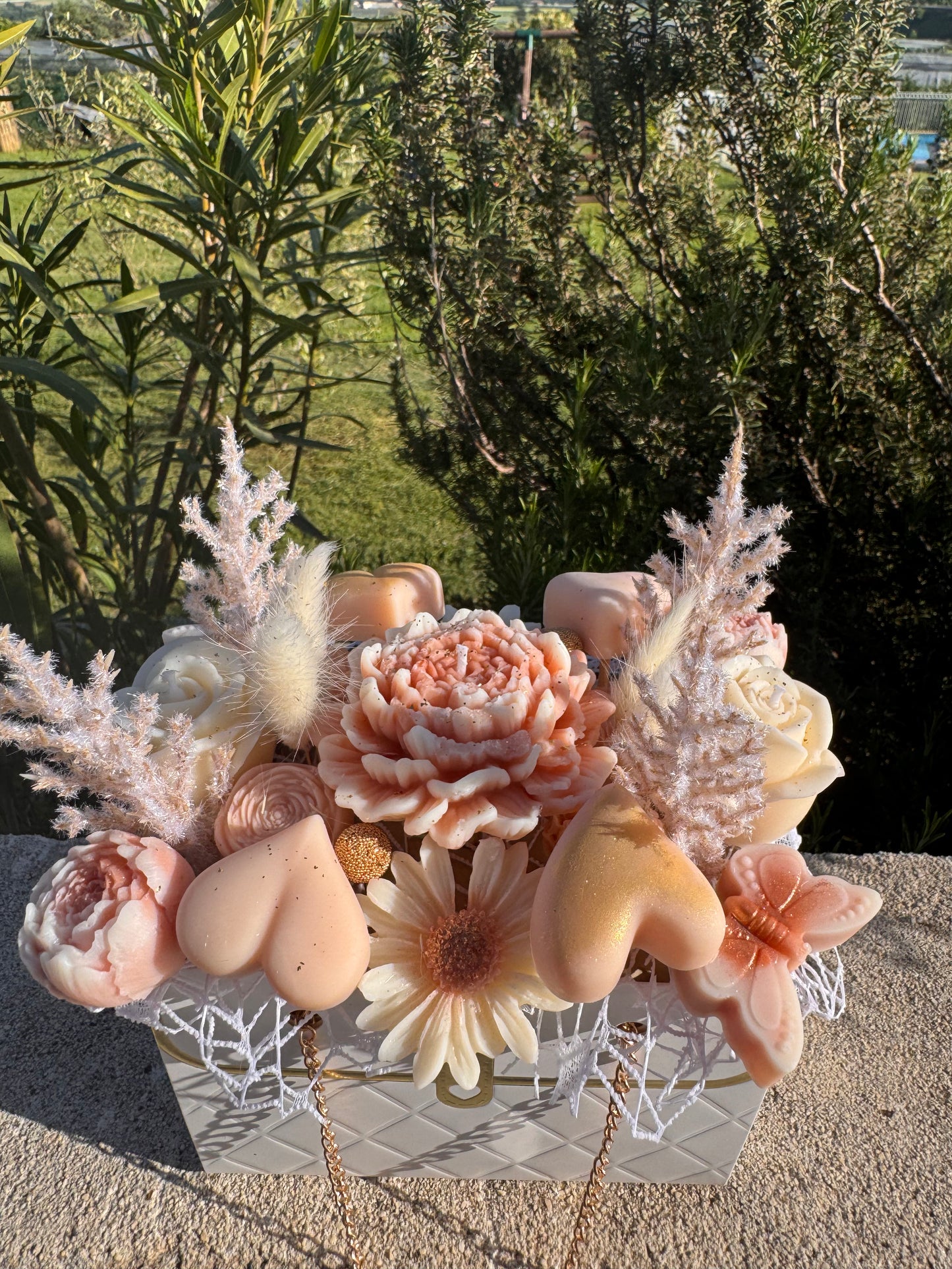 Bouquet de bougie Sac à main